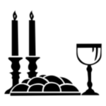 black and white shabbos candles png 3 300x300